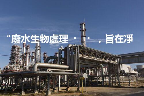 “廢水生物處理，旨在凈化水源，守護(hù)碧水藍(lán)天”